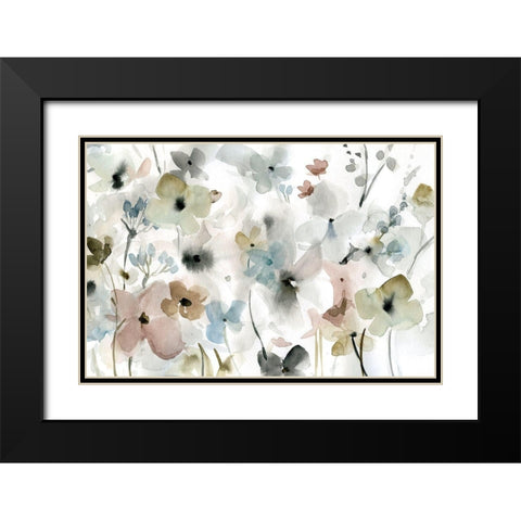 Evening Garden Black Modern Wood Framed Art Print with Double Matting by Robinson, Carol