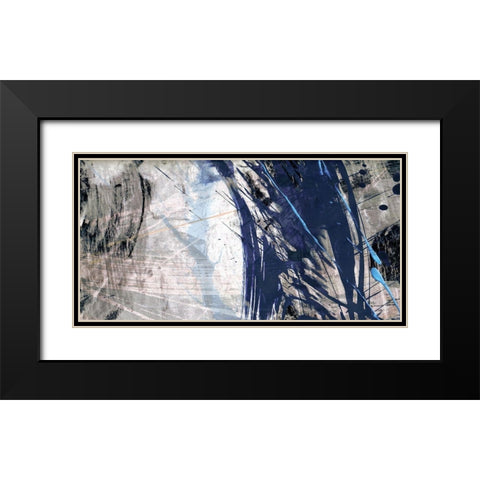 Blue Noise II Black Modern Wood Framed Art Print with Double Matting by Butler, John