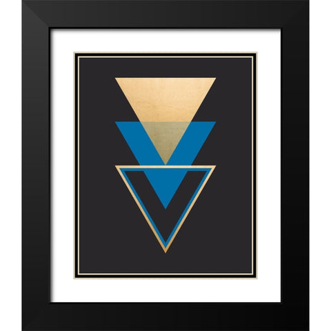 Geometric Black Modern Wood Framed Art Print with Double Matting by Carpentieri, Natalie
