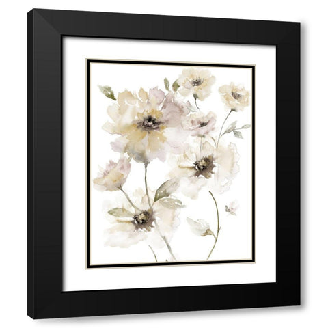 Translucent Black Modern Wood Framed Art Print with Double Matting by Nan