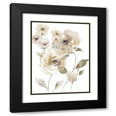 Translucent Black Modern Wood Framed Art Print with Double Matting by Nan