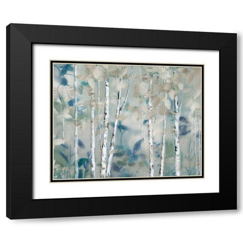 Zen Forest I Black Modern Wood Framed Art Print with Double Matting by Nan
