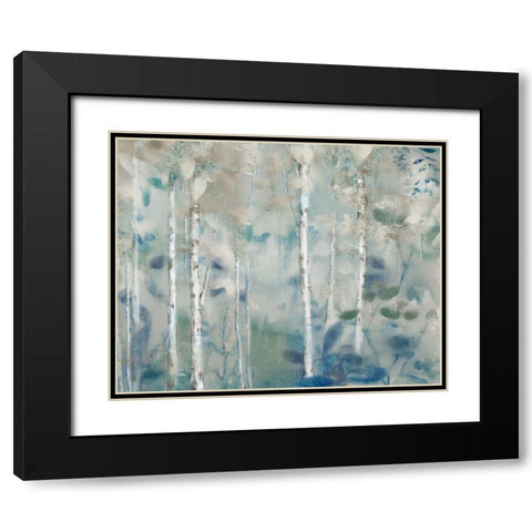 Zen Forest II Black Modern Wood Framed Art Print with Double Matting by Nan