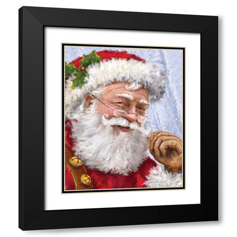 Ole Saint Nick Black Modern Wood Framed Art Print with Double Matting by Corti, Marcello