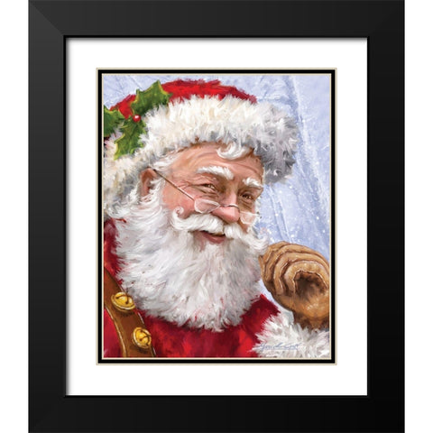 Ole Saint Nick Black Modern Wood Framed Art Print with Double Matting by Corti, Marcello