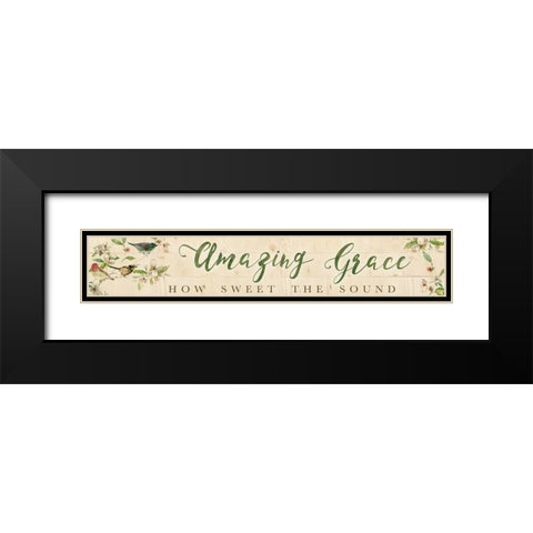 Amazing Grace Black Modern Wood Framed Art Print with Double Matting by Robinson, Carol