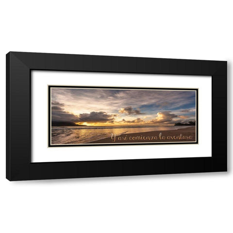 Comienza La Black Modern Wood Framed Art Print with Double Matting by Shoemaker, Andrew