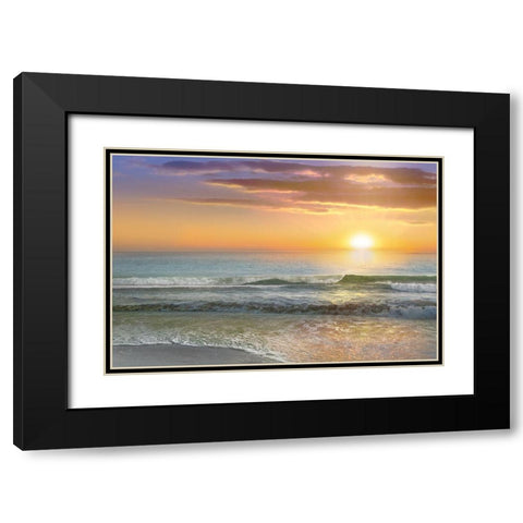 Dawn Rays Black Modern Wood Framed Art Print with Double Matting by Calascibetta, Mike