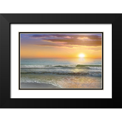 Dawn Rays Black Modern Wood Framed Art Print with Double Matting by Calascibetta, Mike