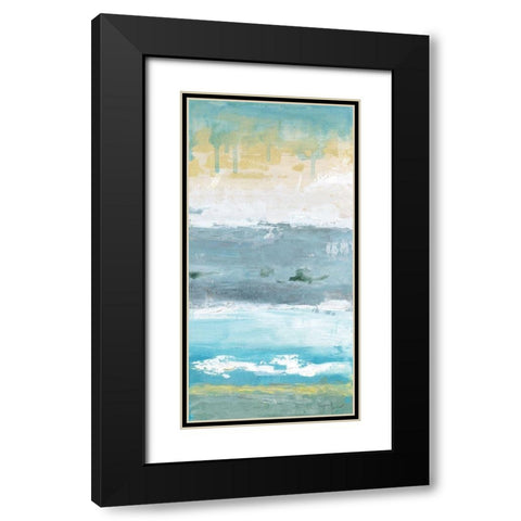 Beach Walk II Black Modern Wood Framed Art Print with Double Matting by Tava Studios