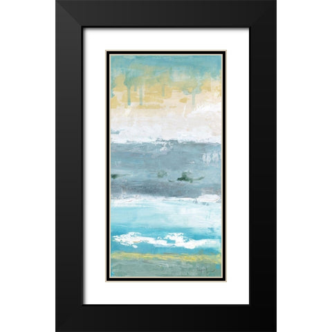 Beach Walk II Black Modern Wood Framed Art Print with Double Matting by Tava Studios