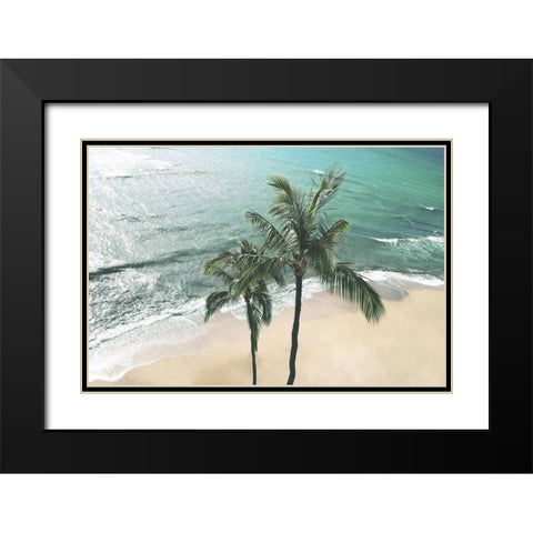Maui Palm Black Modern Wood Framed Art Print with Double Matting by Carpentieri, Natalie