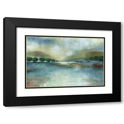 Mountain Pass Black Modern Wood Framed Art Print with Double Matting by Tava Studios