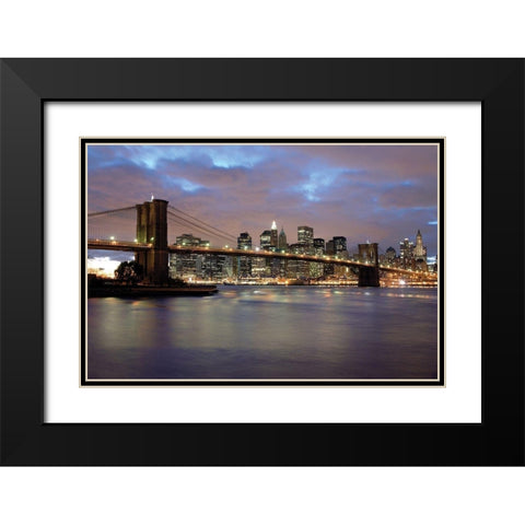 Night View Black Modern Wood Framed Art Print with Double Matting by Delimont, Danita