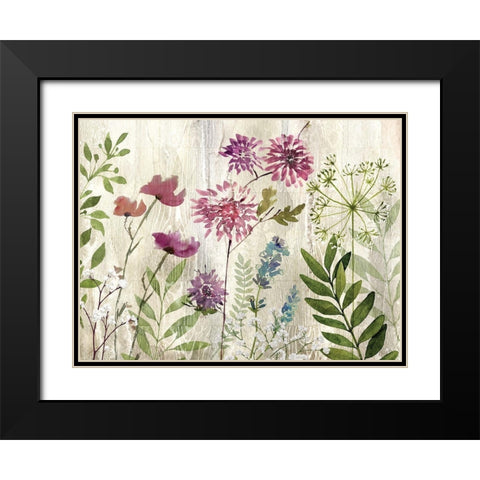 Meadow Flowers Black Modern Wood Framed Art Print with Double Matting by Knutsen, Conrad