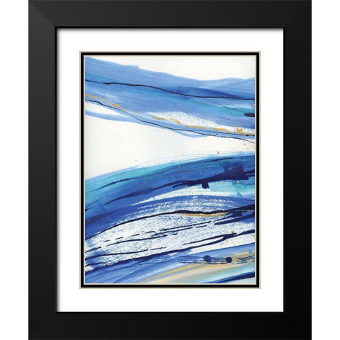 Waterfall I Black Modern Wood Framed Art Print with Double Matting by Jill, Susan