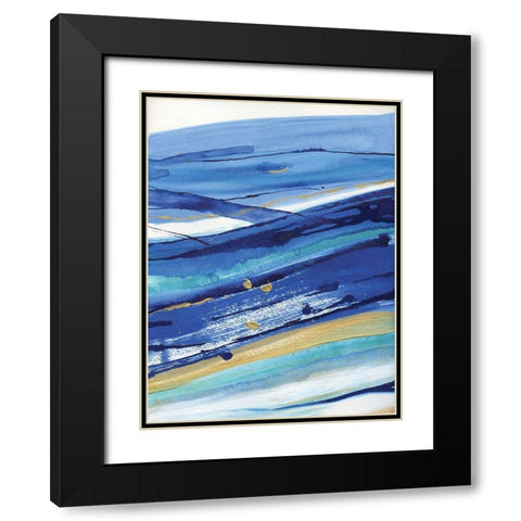 Waterfall II Black Modern Wood Framed Art Print with Double Matting by Jill, Susan