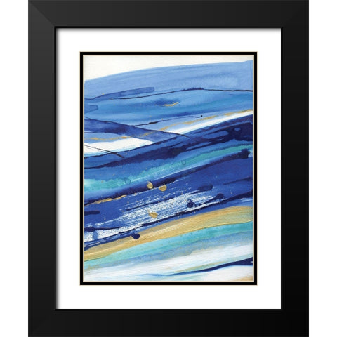 Waterfall II Black Modern Wood Framed Art Print with Double Matting by Jill, Susan