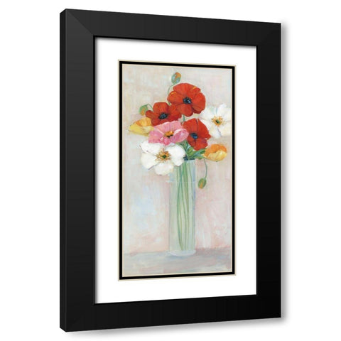 Confetti Poppy Black Modern Wood Framed Art Print with Double Matting by Swatland, Sally