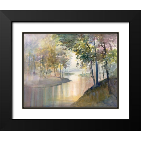 Reflections and Black Modern Wood Framed Art Print with Double Matting by Troise Heidel, Theresa