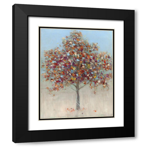 Confetti Tree Black Modern Wood Framed Art Print with Double Matting by Swatland, Sally