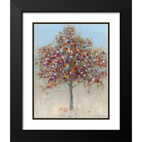 Confetti Tree Black Modern Wood Framed Art Print with Double Matting by Swatland, Sally