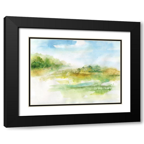 Dreamy Highland Black Modern Wood Framed Art Print with Double Matting by Nan