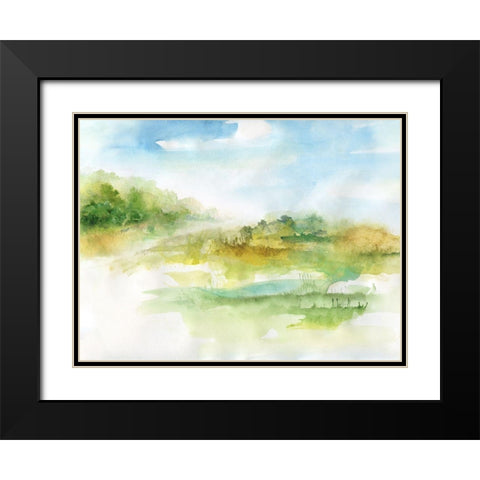 Dreamy Highland Black Modern Wood Framed Art Print with Double Matting by Nan