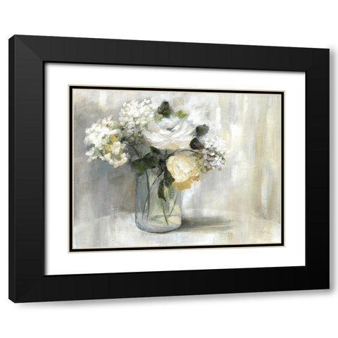 Summer Nuance Black Modern Wood Framed Art Print with Double Matting by Nan