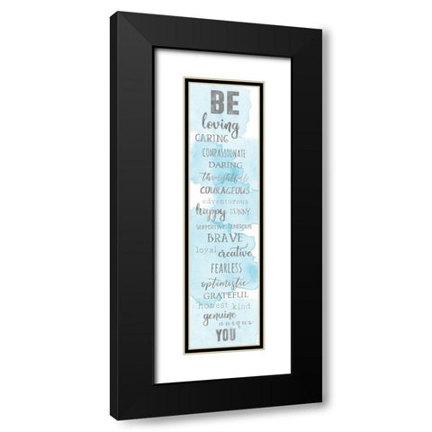 Be You Black Modern Wood Framed Art Print with Double Matting by CAD DESIGNS