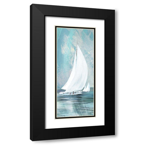Soft Sail I Black Modern Wood Framed Art Print with Double Matting by Knutsen, Conrad