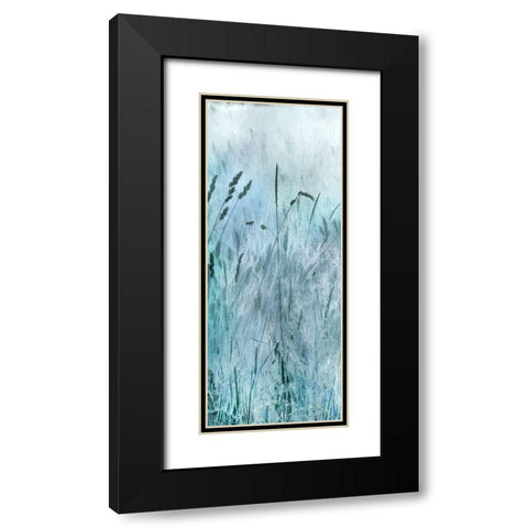 Blue Field Black Modern Wood Framed Art Print with Double Matting by Weisz, Irene
