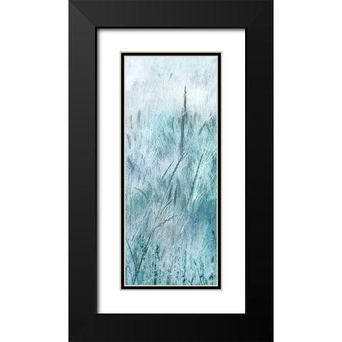 Blue Field Black Modern Wood Framed Art Print with Double Matting by Weisz, Irene