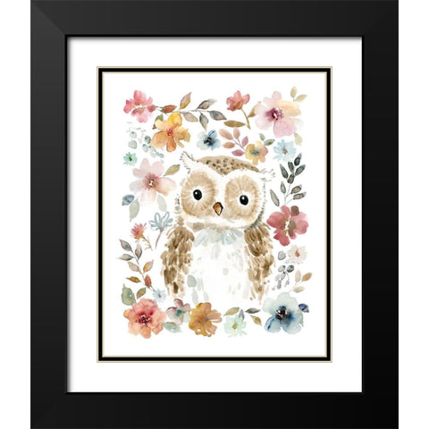 Flowers and Black Modern Wood Framed Art Print with Double Matting by Robinson, Carol