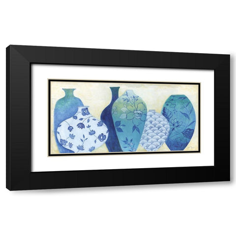 Chinoiserie Home Black Modern Wood Framed Art Print with Double Matting by Tava Studios