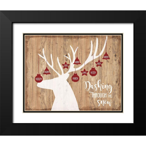 Dashing Through Black Modern Wood Framed Art Print with Double Matting by Murray, Amanda