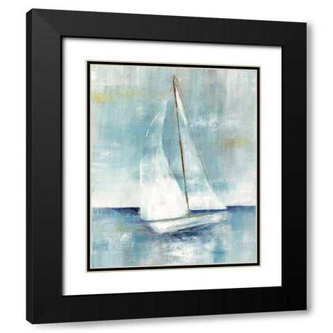 Come Sailing I Black Modern Wood Framed Art Print with Double Matting by Nan