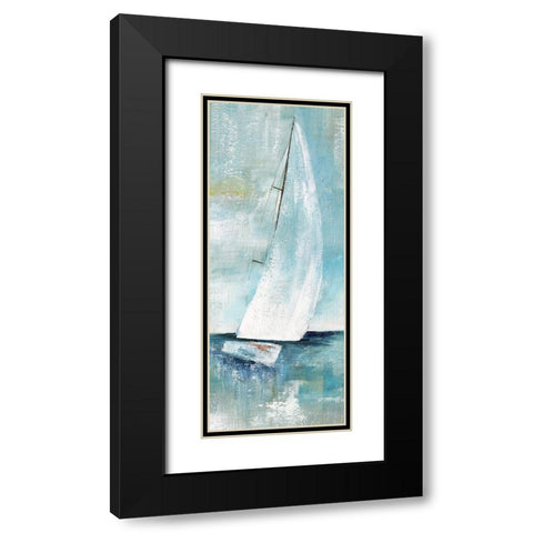 Simply Sailing I Black Modern Wood Framed Art Print with Double Matting by Nan