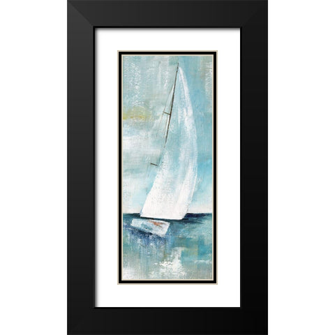 Simply Sailing I Black Modern Wood Framed Art Print with Double Matting by Nan