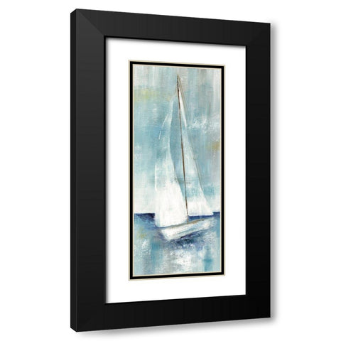 Simply Sailing II Black Modern Wood Framed Art Print with Double Matting by Nan