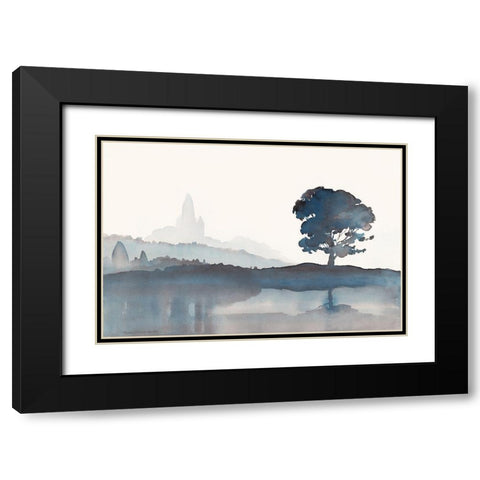 Serene Silhouette Black Modern Wood Framed Art Print with Double Matting by Delimont, Danita
