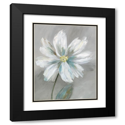 Simple Flower I Black Modern Wood Framed Art Print with Double Matting by Nan