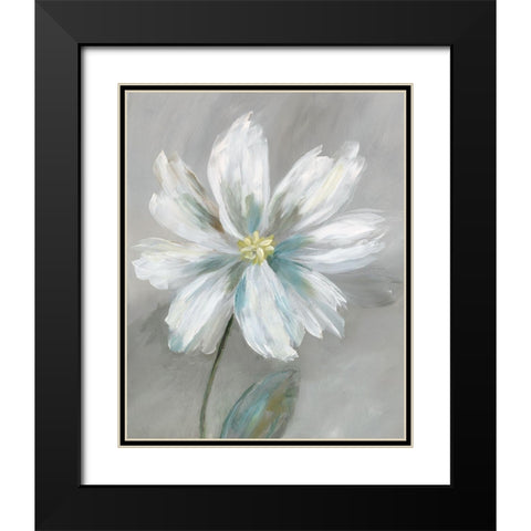 Simple Flower I Black Modern Wood Framed Art Print with Double Matting by Nan