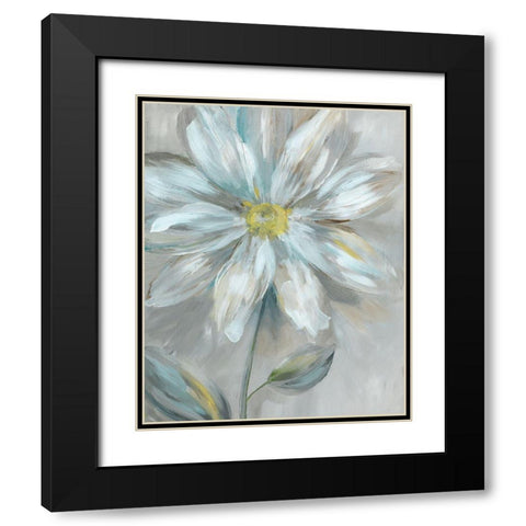 Simple Flower II Black Modern Wood Framed Art Print with Double Matting by Nan