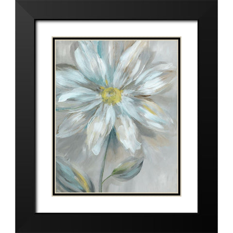 Simple Flower II Black Modern Wood Framed Art Print with Double Matting by Nan