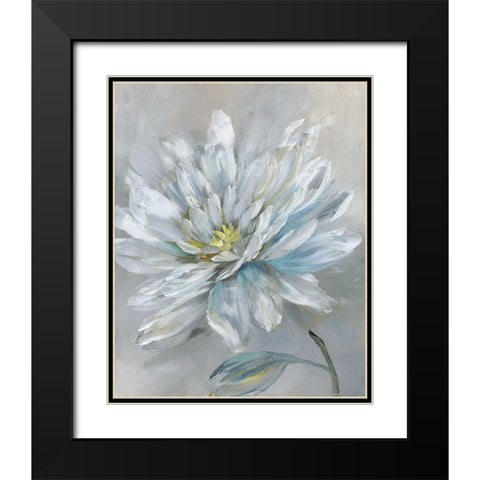 Simple Flower III Black Modern Wood Framed Art Print with Double Matting by Nan