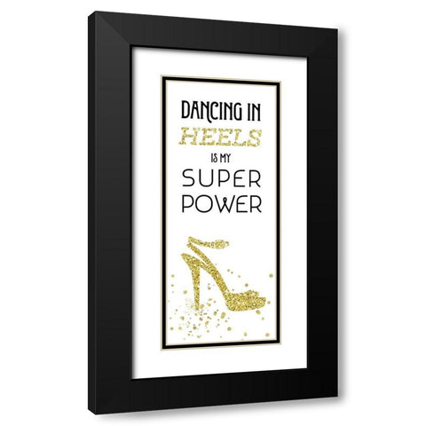 Dancing In Heels Black Modern Wood Framed Art Print with Double Matting by Murray, Amanda