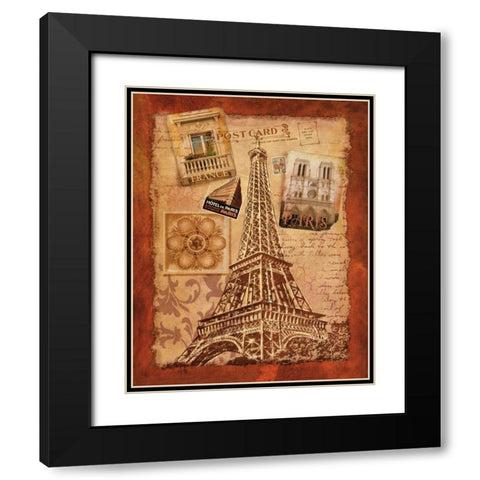 Memories of Paris Black Modern Wood Framed Art Print with Double Matting by Knutsen, Conrad