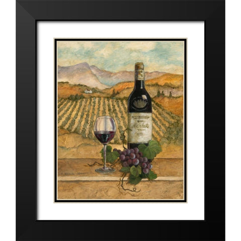 Merlot Black Modern Wood Framed Art Print with Double Matting by Olson, Charlene