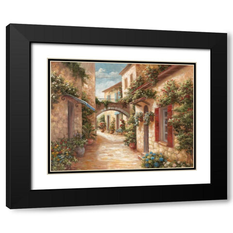 Italiano Villagio II Black Modern Wood Framed Art Print with Double Matting by Nan